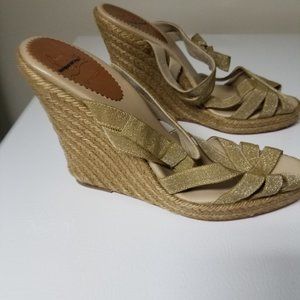 Christian Louboutin Gold Wedges